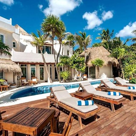 Luxury 5-Br Beachfront Home In Tulum Casa Sofia Gato Экстерьер фото
