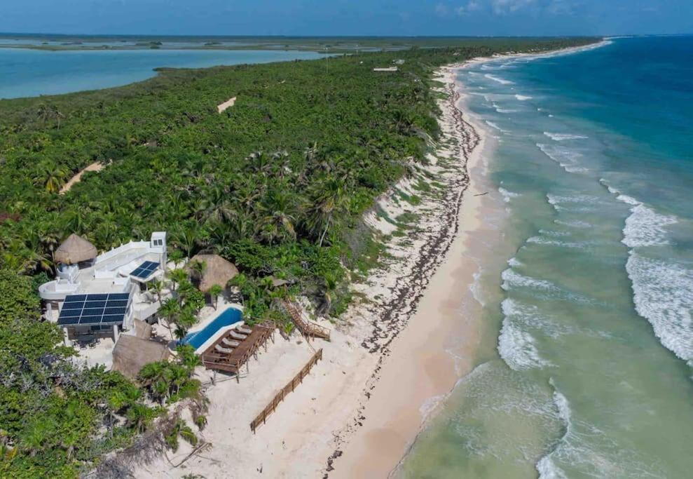 Luxury 5-Br Beachfront Home In Tulum Casa Sofia Gato Экстерьер фото