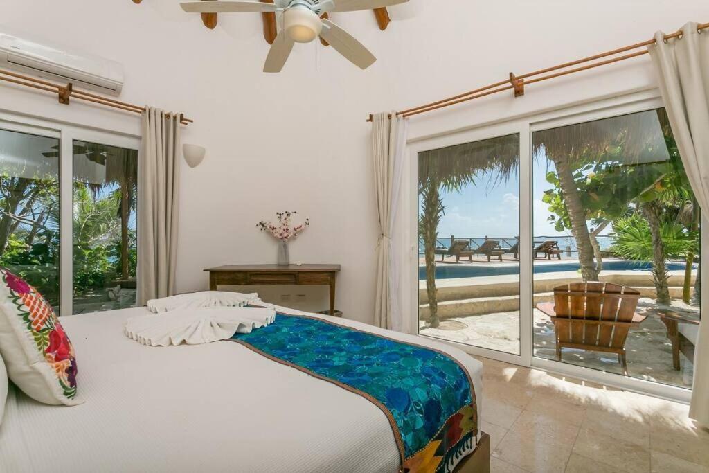 Luxury 5-Br Beachfront Home In Tulum Casa Sofia Gato Экстерьер фото