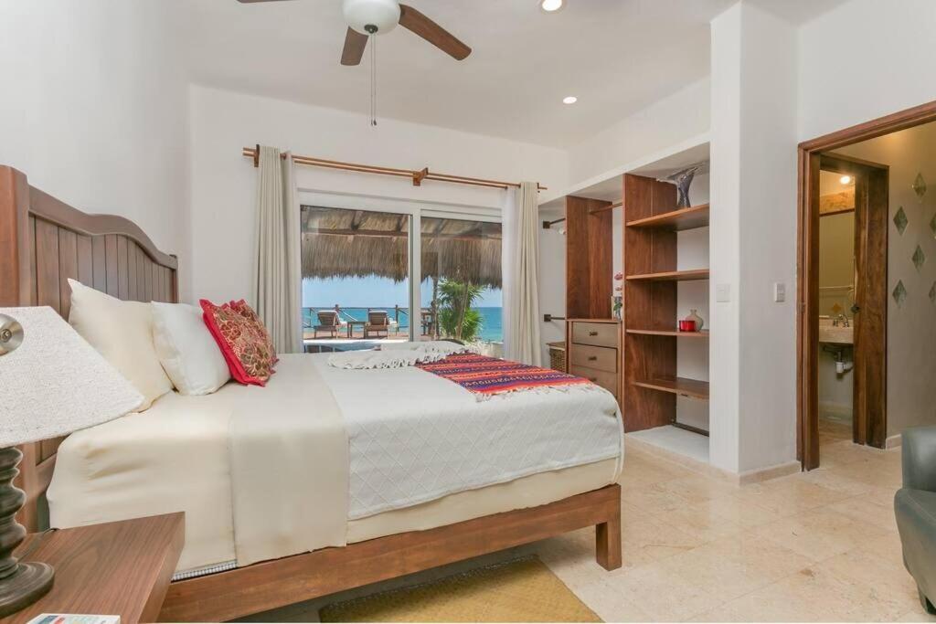 Luxury 5-Br Beachfront Home In Tulum Casa Sofia Gato Экстерьер фото