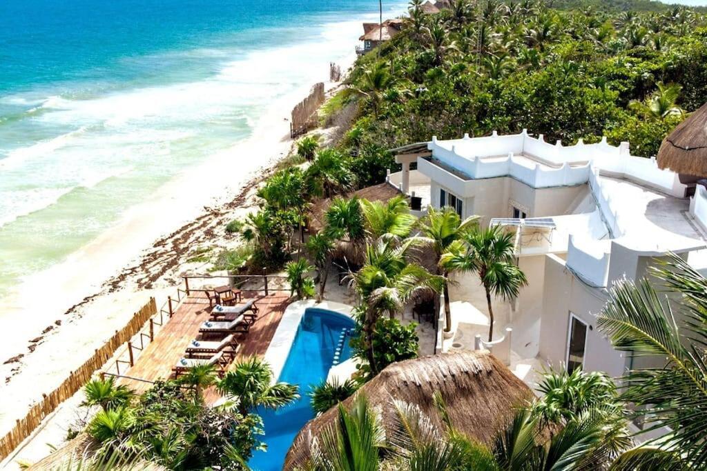 Luxury 5-Br Beachfront Home In Tulum Casa Sofia Gato Экстерьер фото